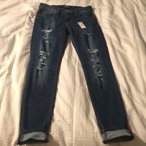 NWT Express skinny jeans. Distressed Denim